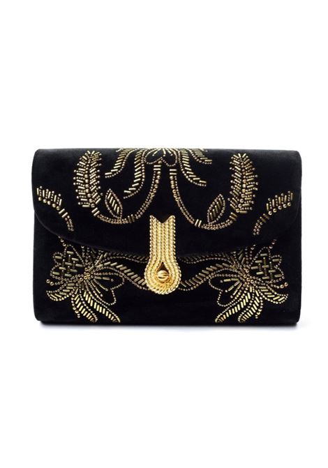 Clutch queen mid foliage in nero Amato Daniele - donna AMATO DANIELE | 877864AVELLUTOSTRASSNR